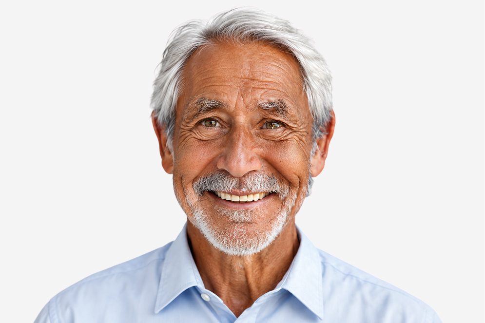 The same person photographed as an old man