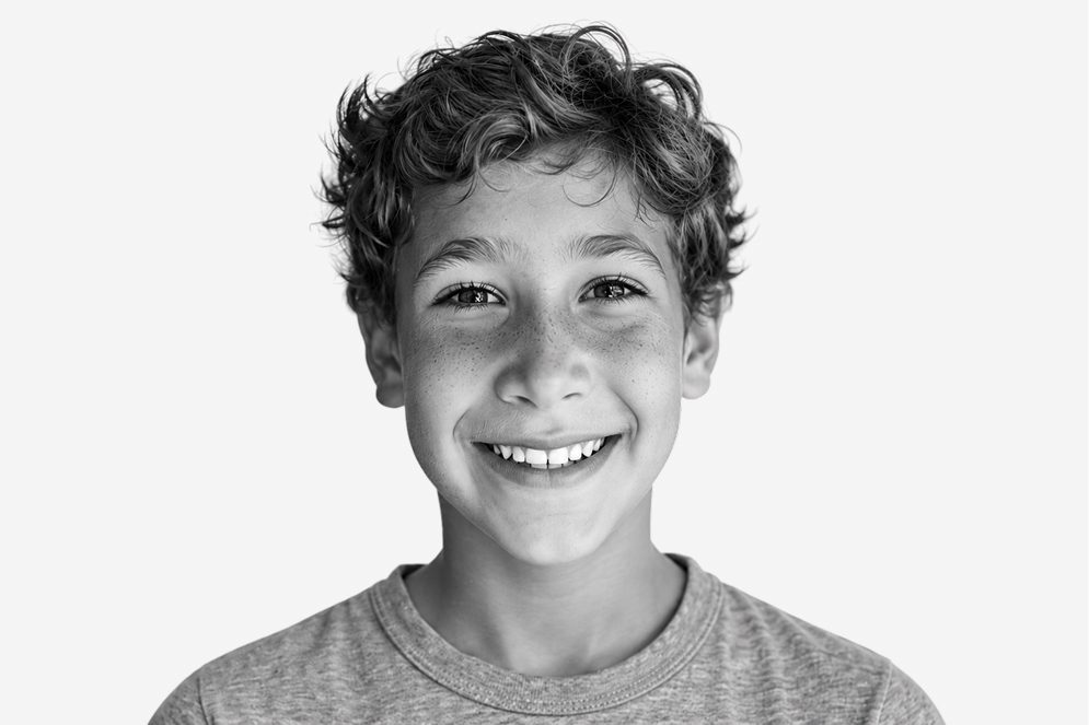 The same person photographed as a boy
